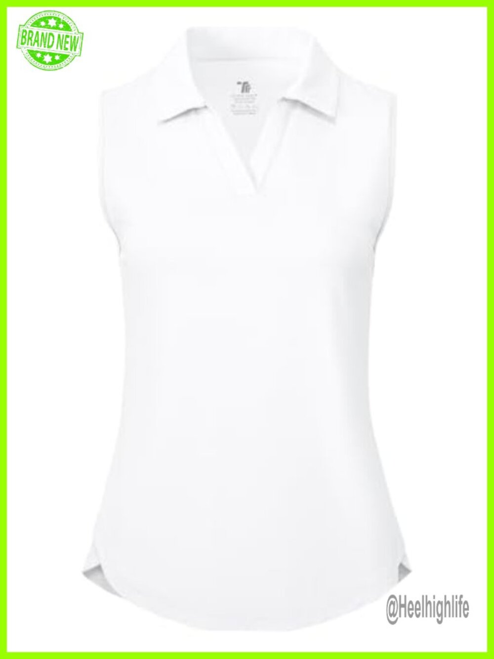 Sleeveless Golf Polo Shirt V Neck UPF 50+ Quick Dry Tennis Tank